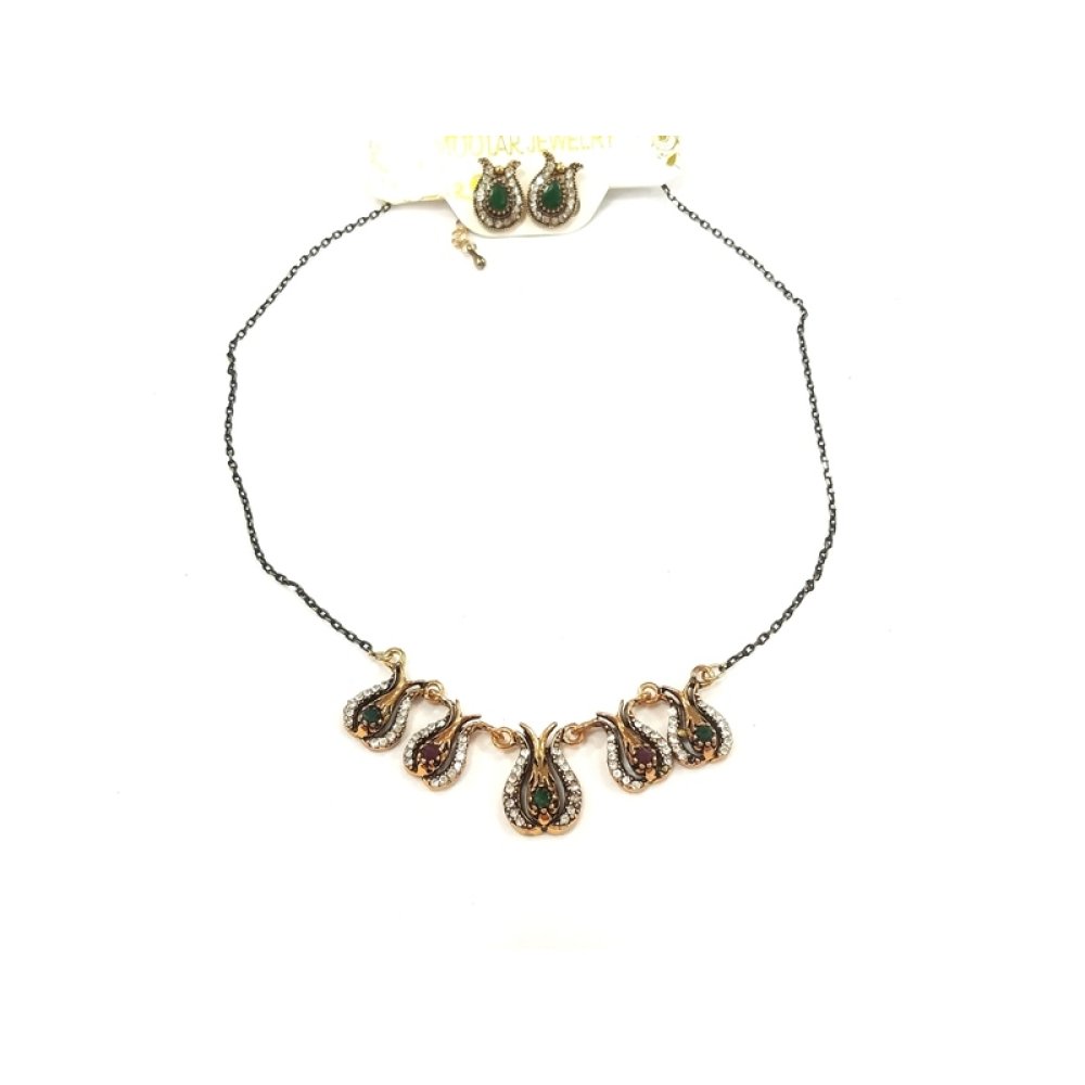 Toptan Bronz Küpe Kolye Set Çeşitleri