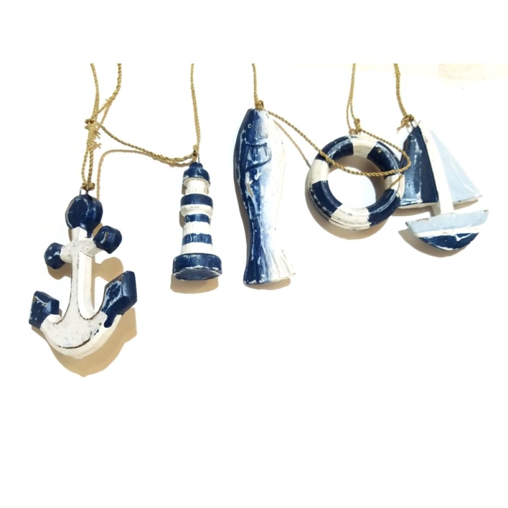 Toptan Çapa Balık Yelkenli Deniz Feneri Temalı Duvar Süsleri