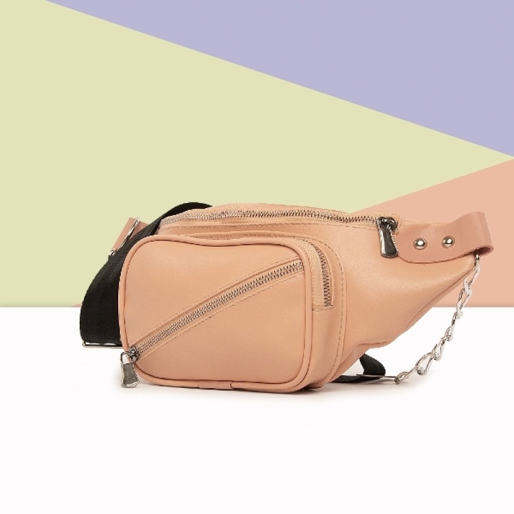 Toptan Çapraz Fermuarlı Bel Çantası