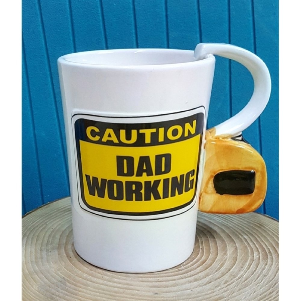 Toptan Caution Dad Working Babalar Günü Hediyesi Kupa