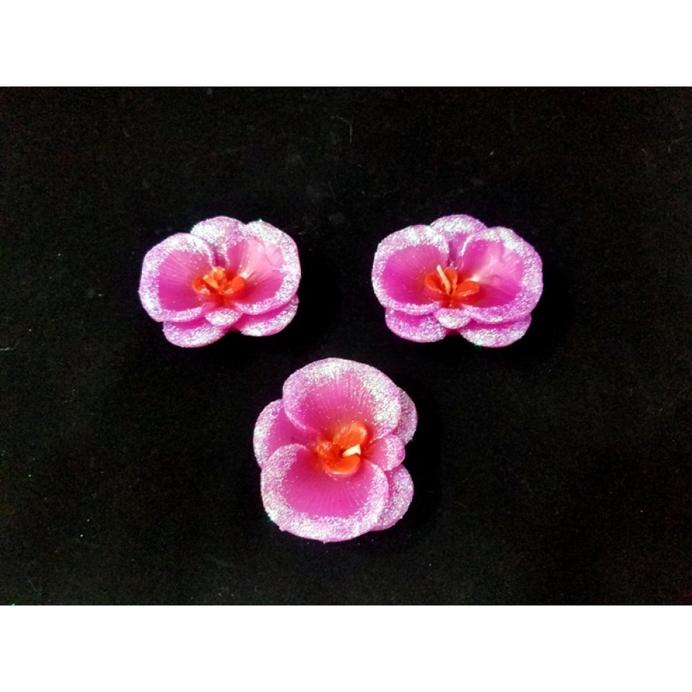 Toptan Çiçek Şeklinde Mum 3 lü