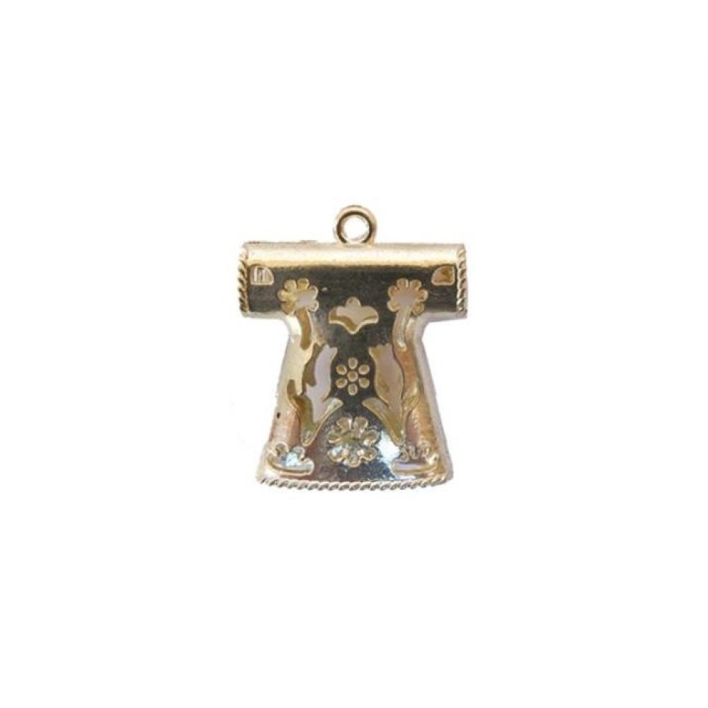 Toptan Çiçekli Altın ve Gümüş Renk Kaftan Şeklinde İmame