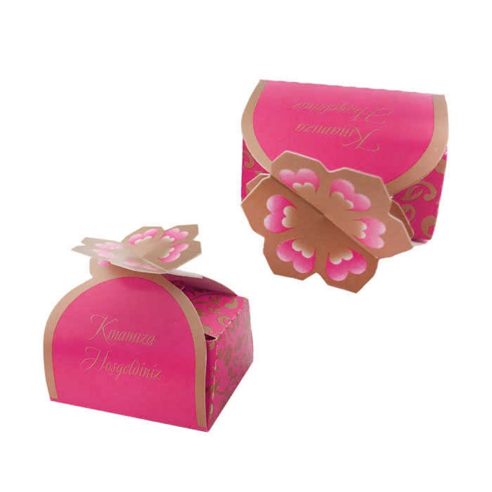 Toptan Çiçekli Karton Kına 50'li