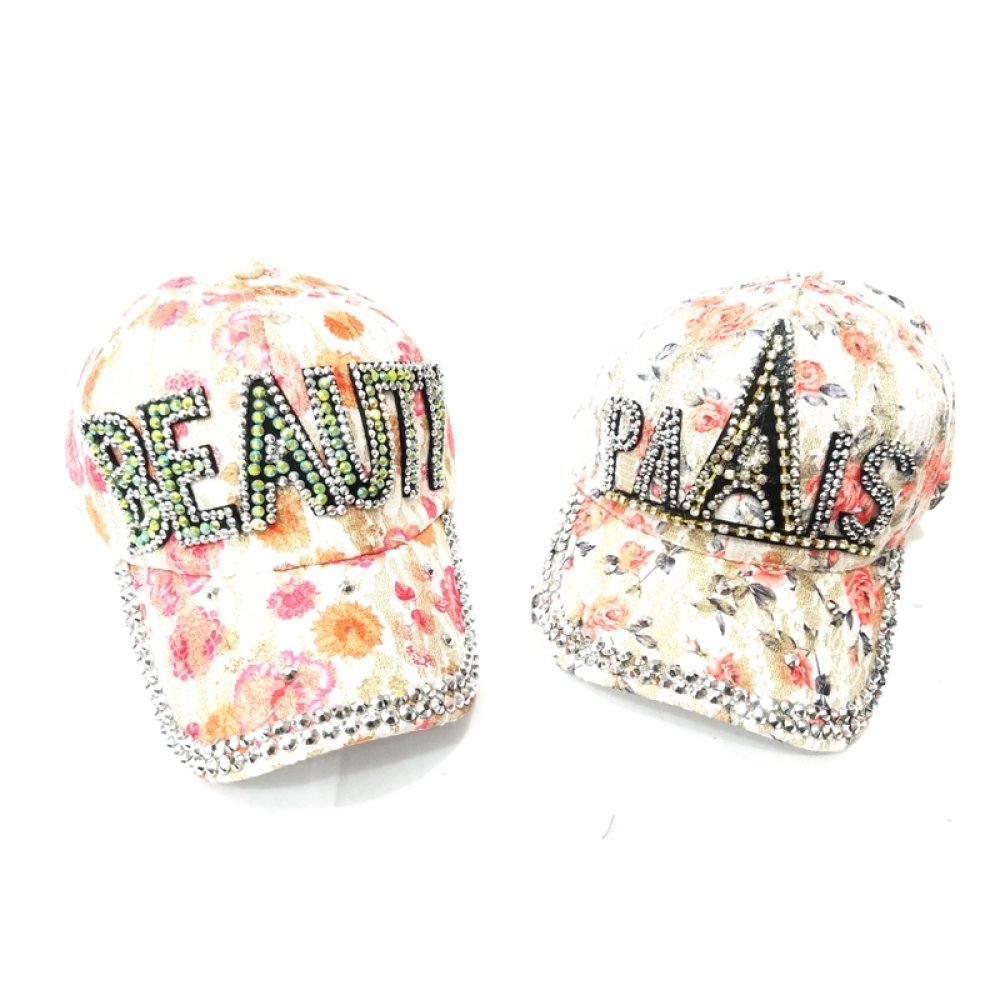 Toptan Çiçekli Kasket Bayan Şapka