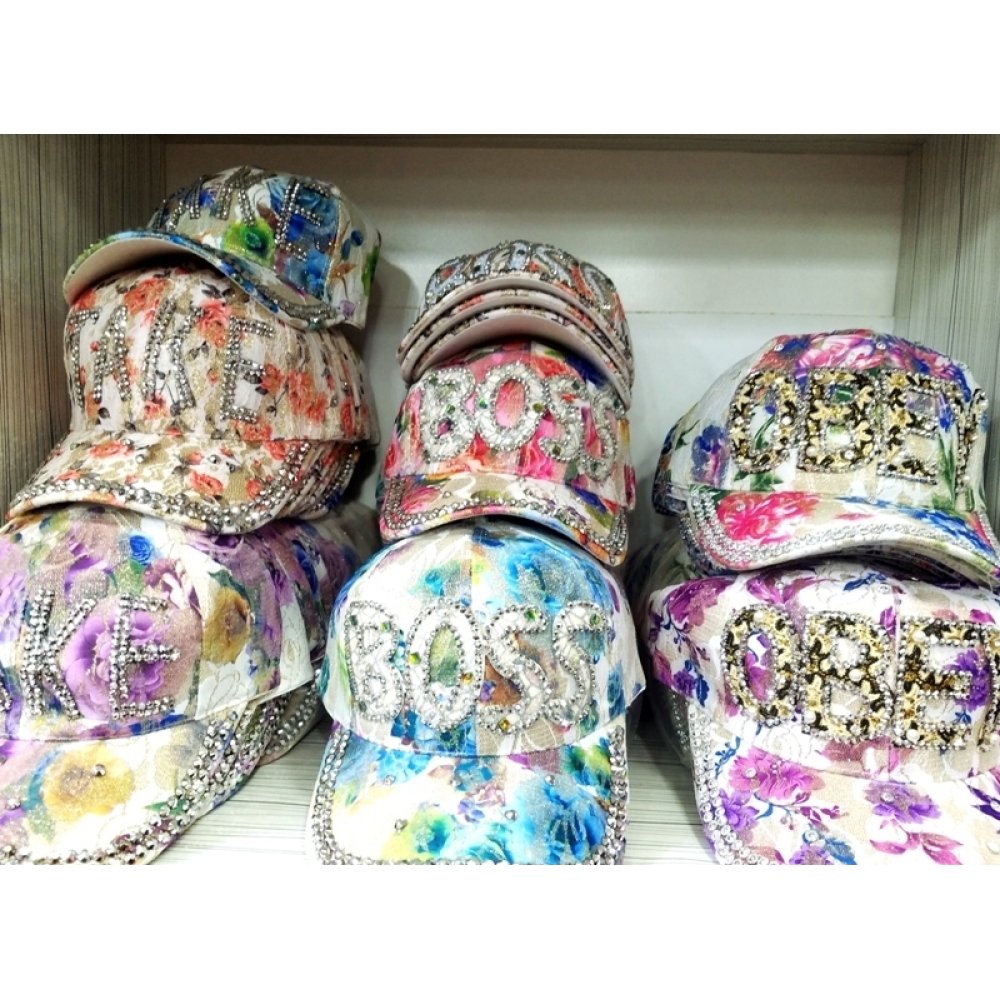 Toptan Çiçekli Kasket Bayan Şapka