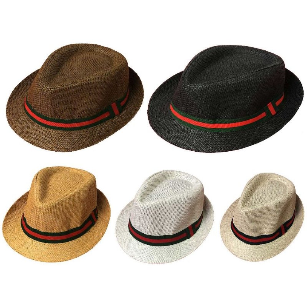 Toptan Çizgili Erkek Fötr Şapka Kombinleri 4