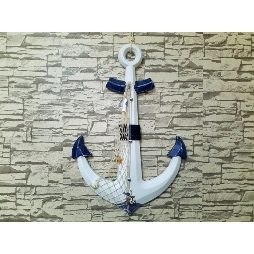 Toptan Dekoratif Ahşap Çapa Duvar Süsü