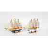 Toptan Dekoratif Ahşap Yelkenli Gemi 20 cm