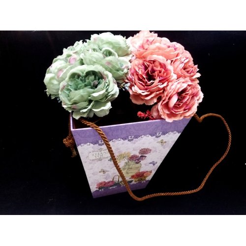 Toptan Dekoratif Karton Çiçek Saksısı 3 lü