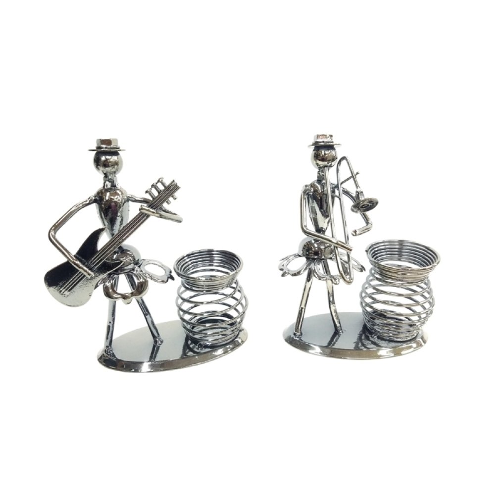 Toptan Dekoratif Yaylı Metal Kalemlik Biblolar