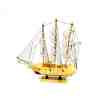 Toptan Dekoratif Yelkenli Ahşap Gemi 30 cm