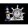 Toptan Deniz Feneri Tasarımlı Termometreli Dümen Saat