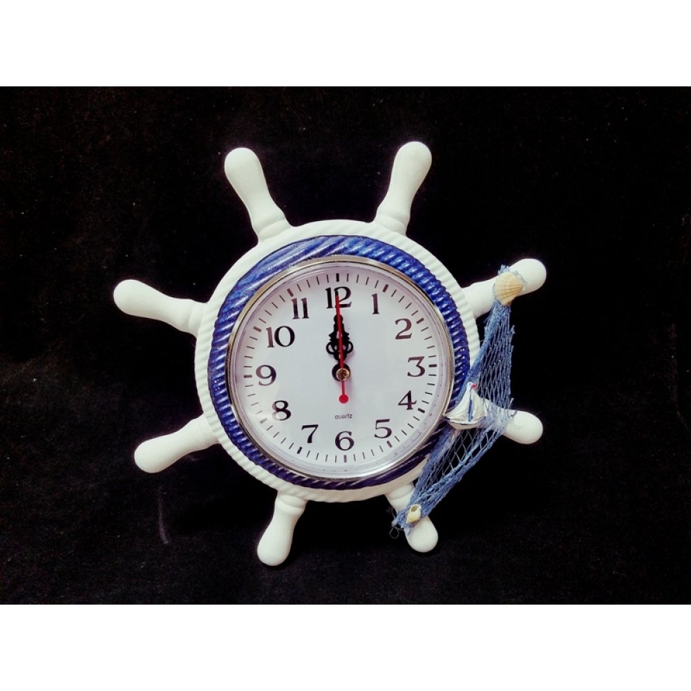 Toptan Deniz Kabuğu ve Deniz Yıldızı Figürlü Maa Üstü Dümen Saat