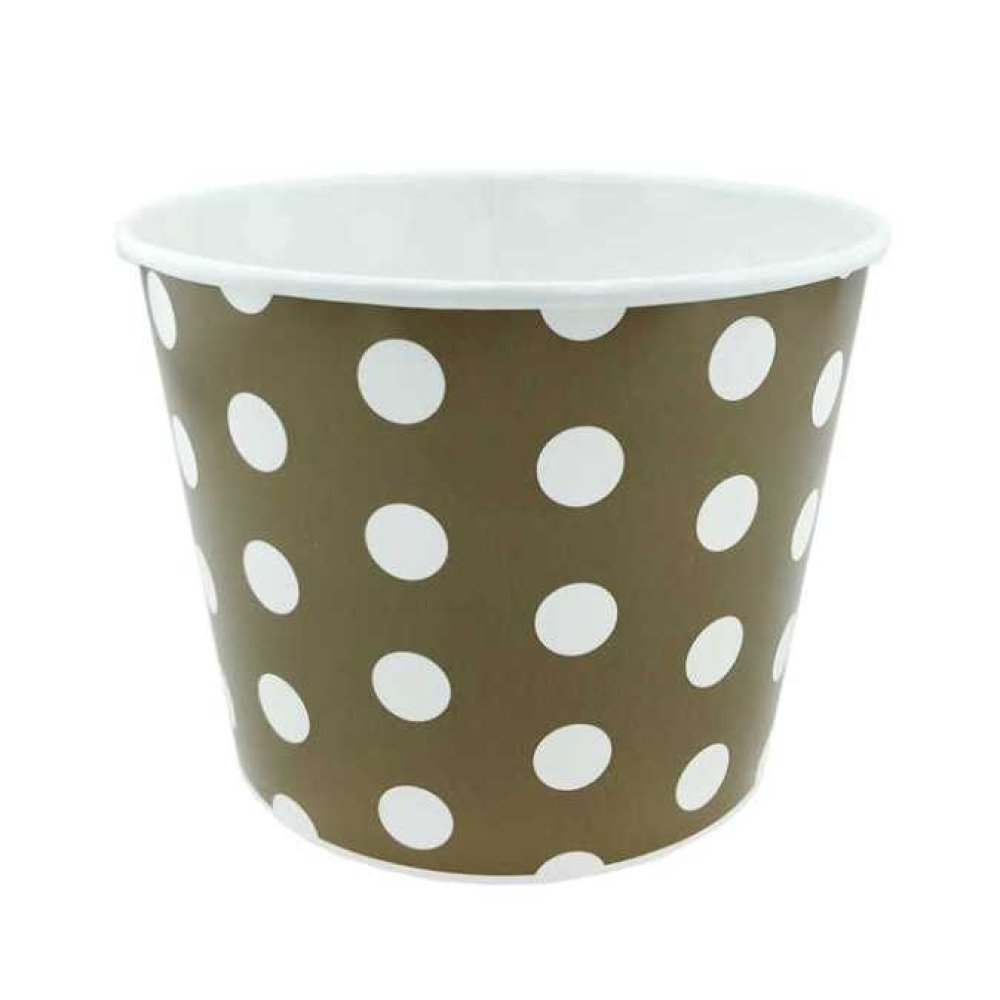 Toptan Doğum Günü Parti Malzemesi Puantiyeli Karton Kase 8 ad