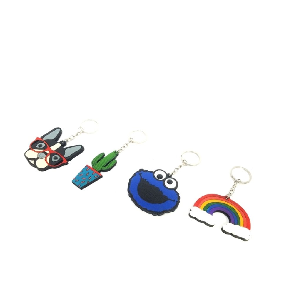 Toptan El Boyaması Ahşap Anahtarlık