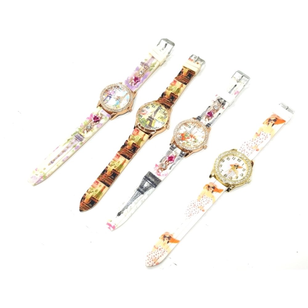 Toptan Eyfel Kulesi Bayan Kol Saati Taşlı