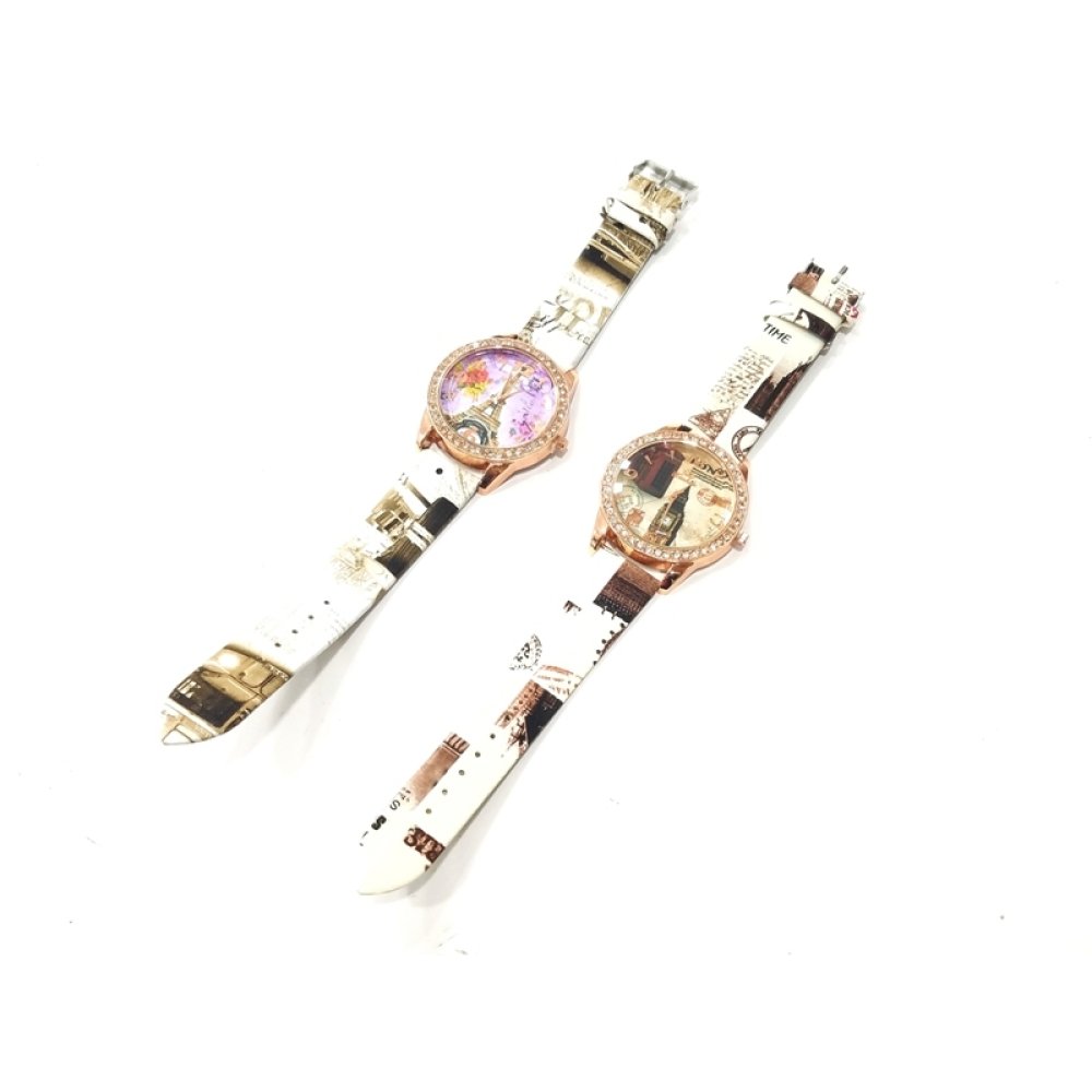 Toptan Eyfel Kulesi Bayan Kol Saati Taşlı