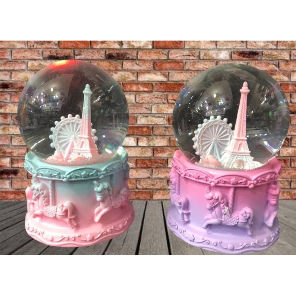 Toptan Eyfel Kulesi Işıklı Müzikli Kar Küresi