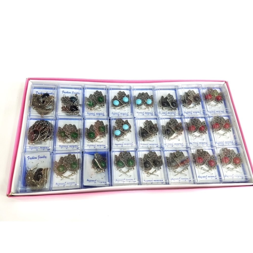 Toptan Fatma Ana Eli Margazit Taşlı Küpe