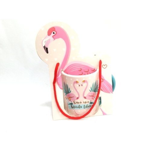 Toptan Flamingo Tasarım Çantalı Kupa Bardak