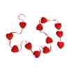 Toptan Flok Kaplama 12 li İpe Dizili Kalp Süsler