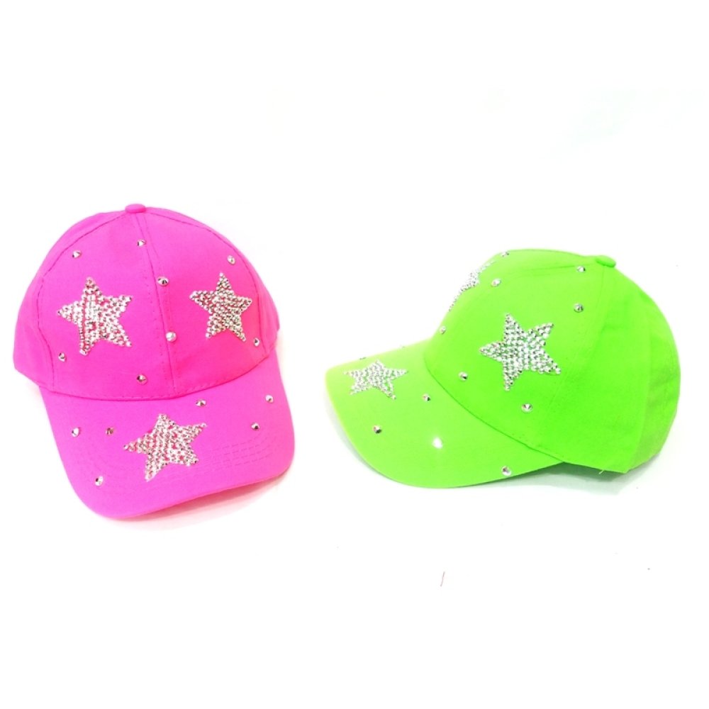 Toptan Fosforlu Taşlı Kot Şapka