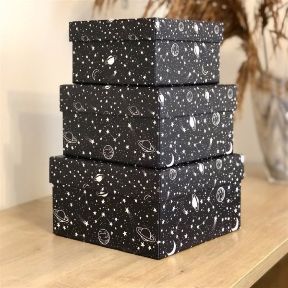 Toptan Galaxy Tasarımlı 3'lü Kutu