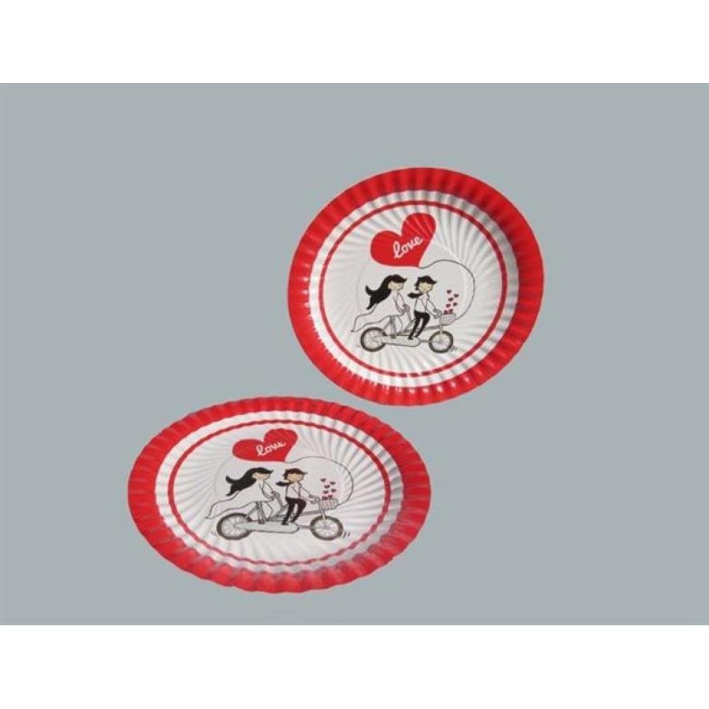 Toptan Gelin Damat Desenli Karton Tabak 8 adet