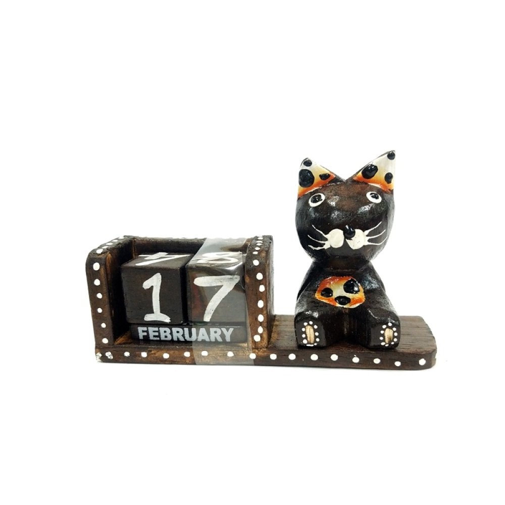 Toptan Hayvan Figürlü Masa Üstü Ahşap Takvim