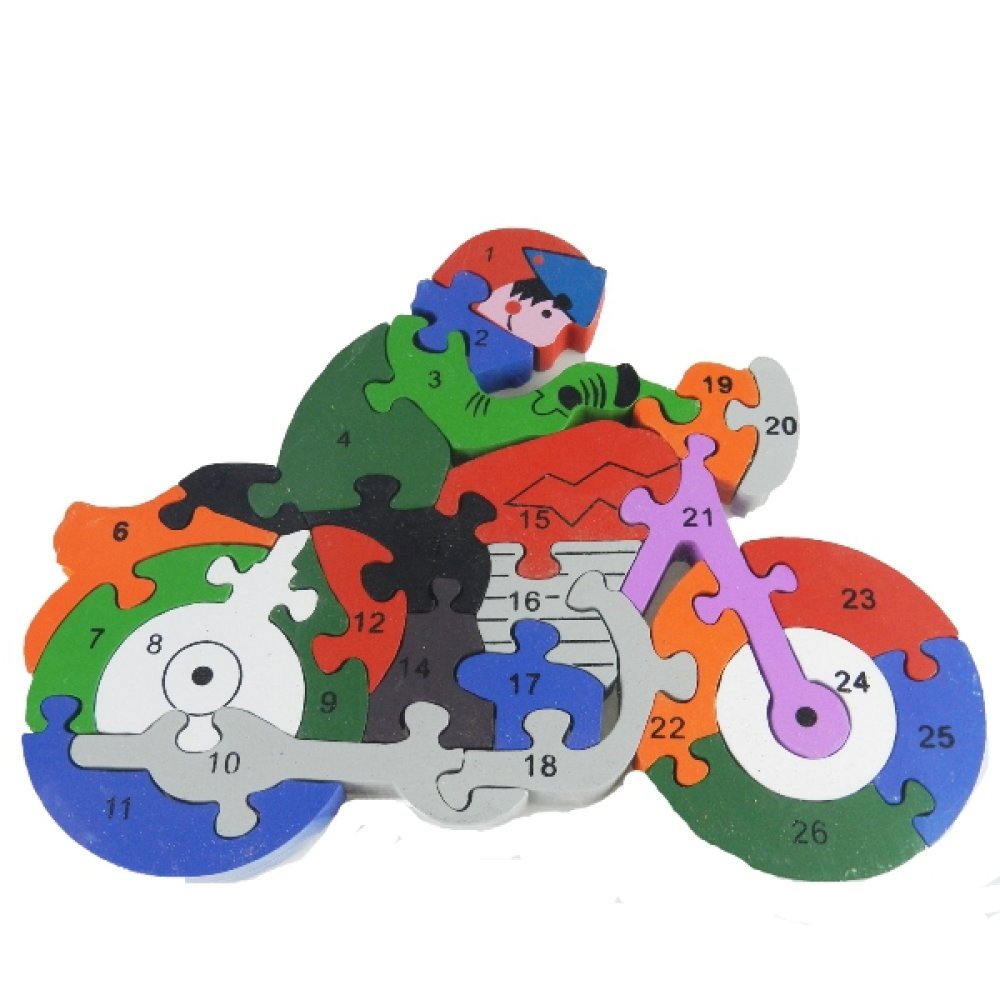 Toptan Hayvan Figürlü Rakamlı Ahşap Puzzle