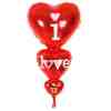 Toptan I Love You Yazılı Kalp Folyo Balon