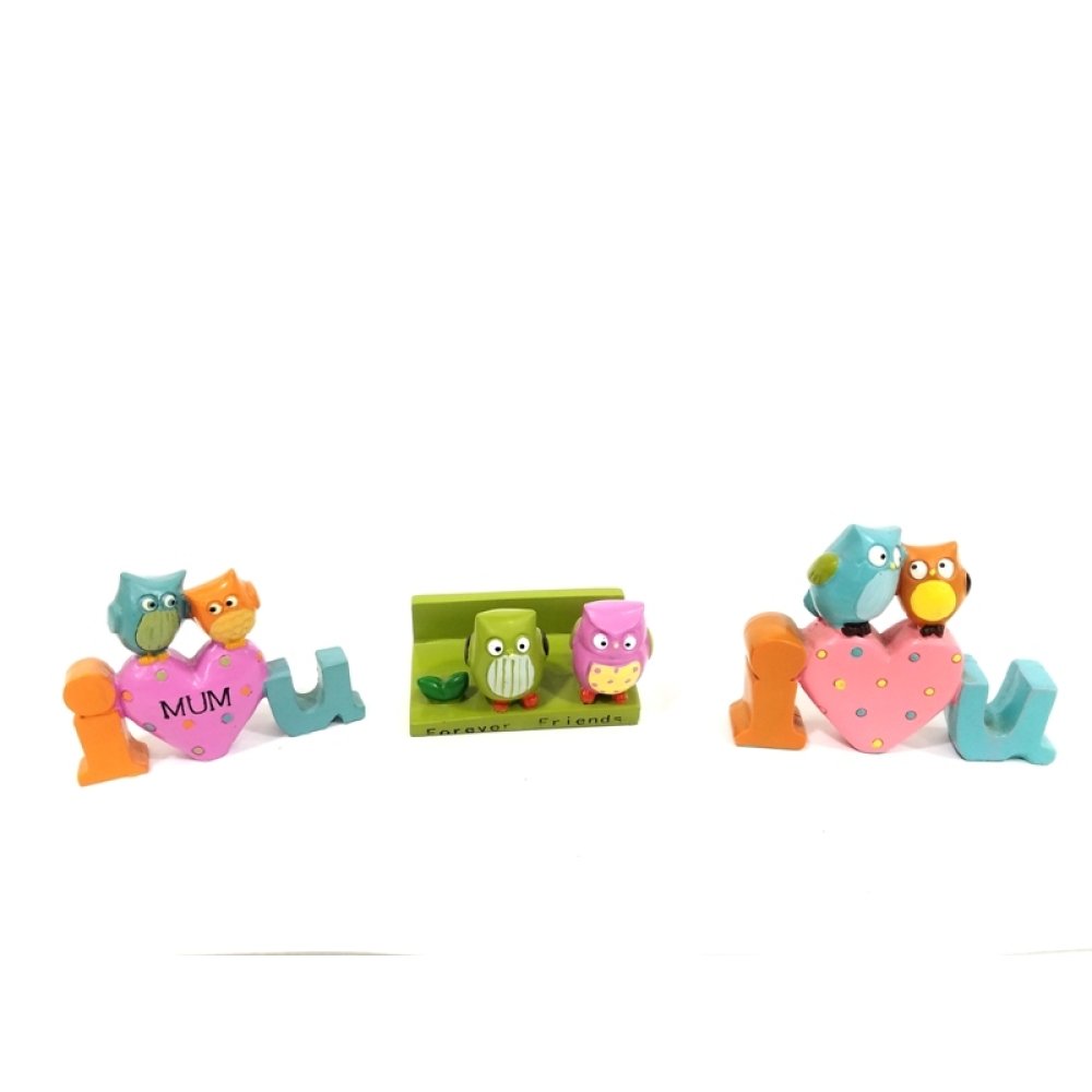 Toptan İkili Baykuş Biblo