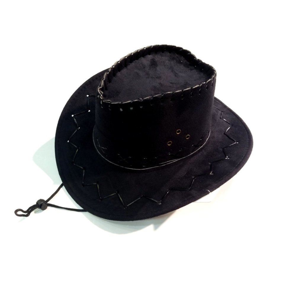 Toptan İpli Süet Kovboy Şapkası Büyük Boy