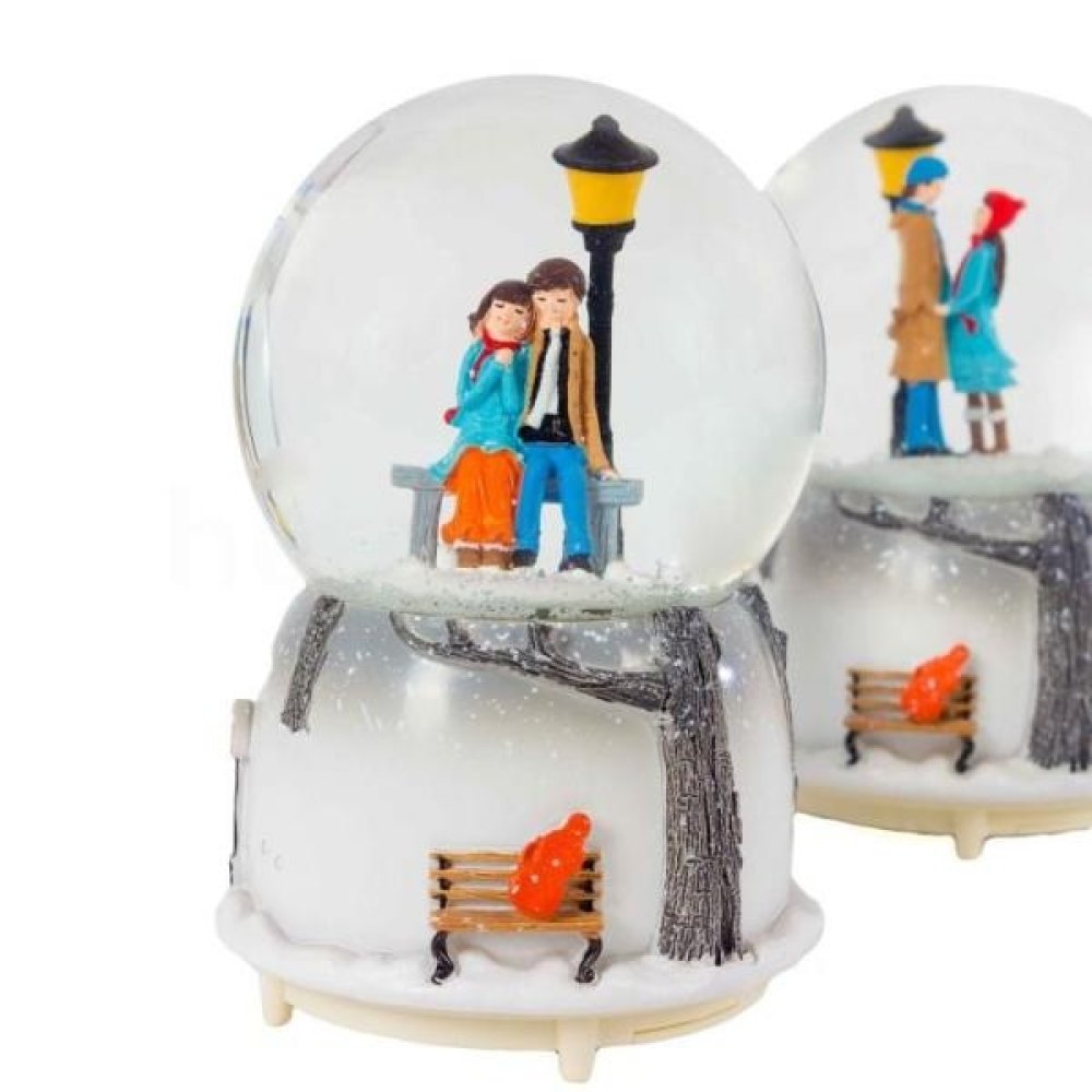 Toptan Işıklı Kar Küresi Müzik Kutusu Püskürtmeli