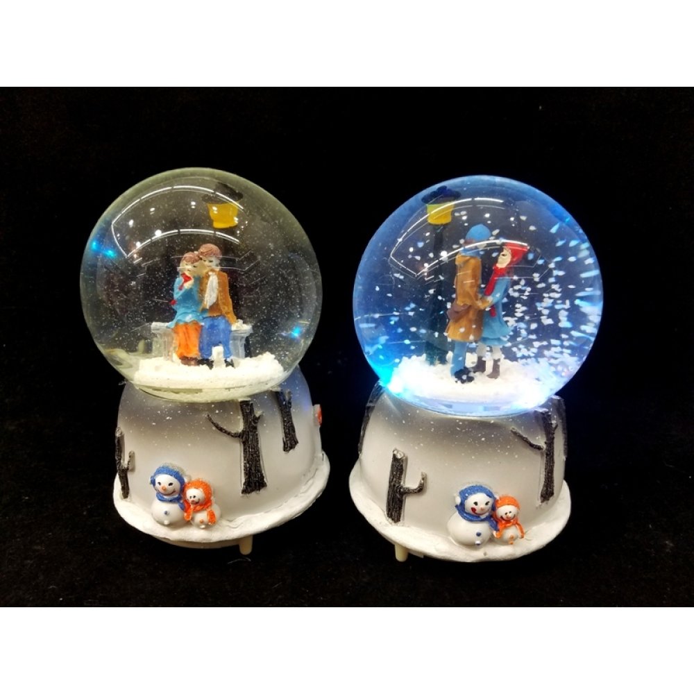 Toptan Işıklı Kar Küresi Müzik Kutusu Püskürtmeli