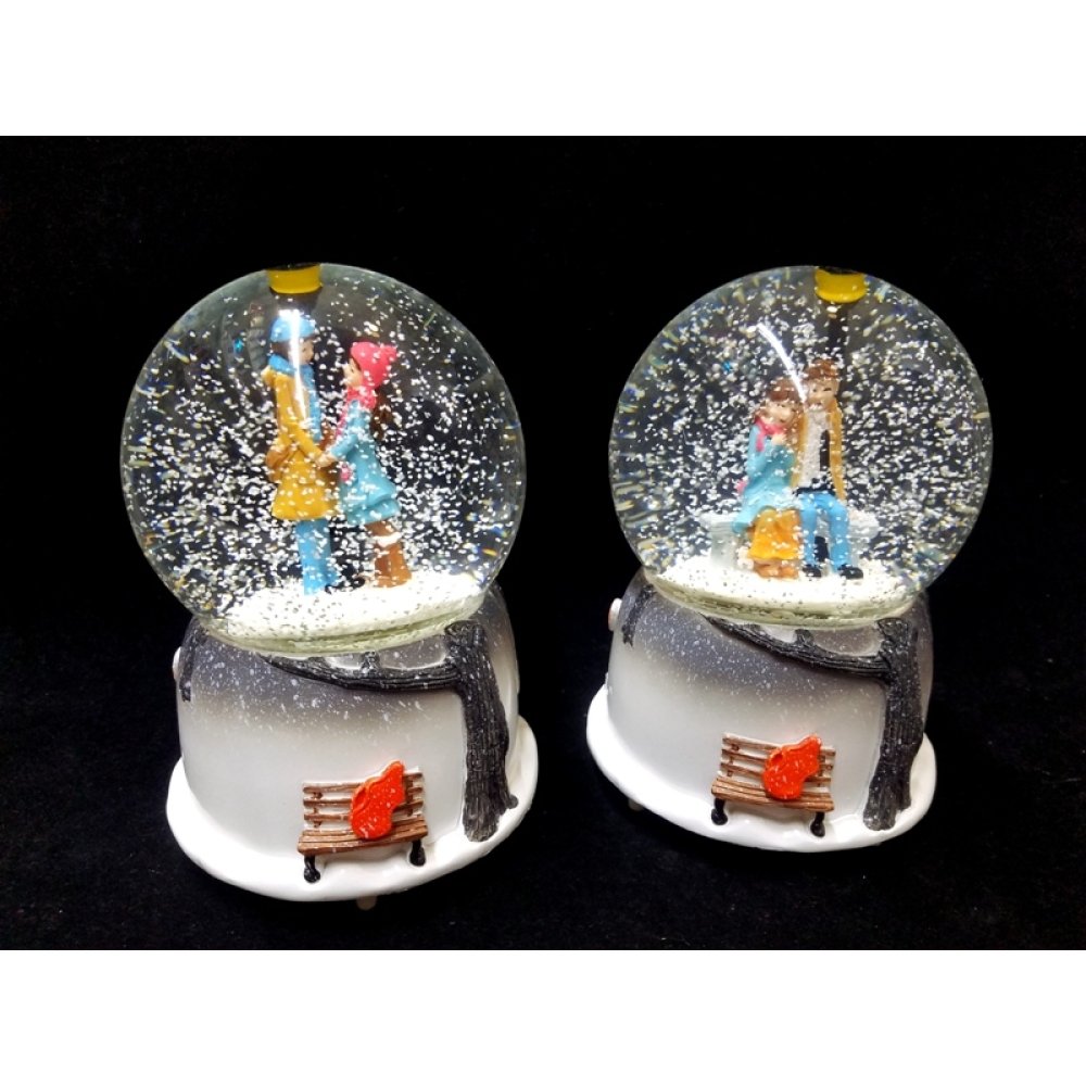 Toptan Işıklı Kar Küresi Müzik Kutusu Püskürtmeli