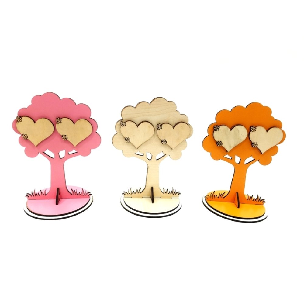 Toptan İsim Yazılan Hediyeler Kalpli Ahşap Ağaç