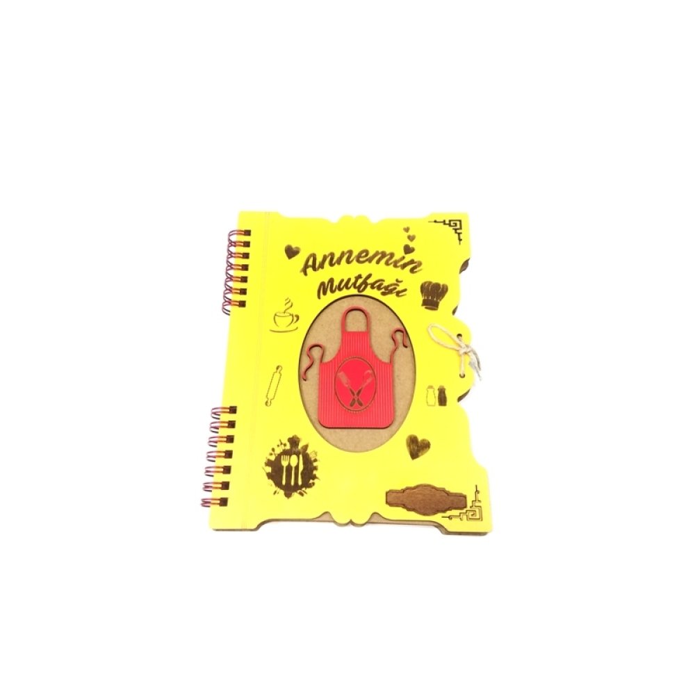 Toptan İsme Özel Ahşap Yemek Tarifi Defteri