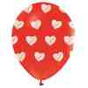 Toptan Kalp Baskılı Kırmızı Balon 100 adet