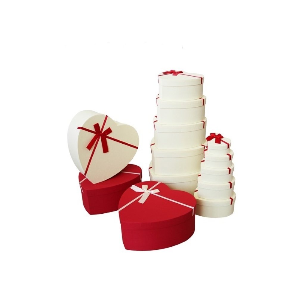 Toptan Kalp Şeklinde 10 lu Hediye Kutuları