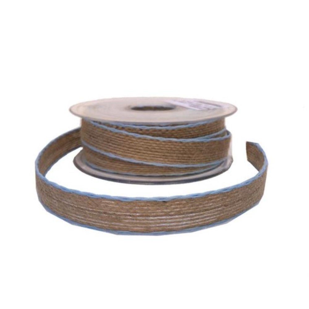 Toptan Kanaviçe Kenar Şeritli Pembe Mavi Kurdele 10 metre