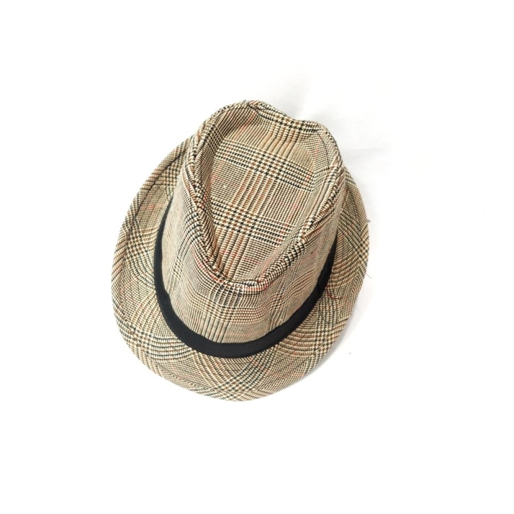 Toptan Kareli Fötr Şapka Kovboy Şapkaları