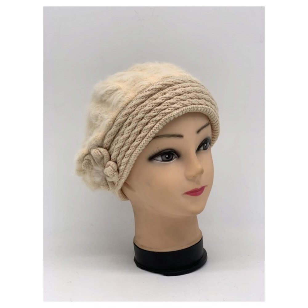 Toptan Kasketli Angora Şapka