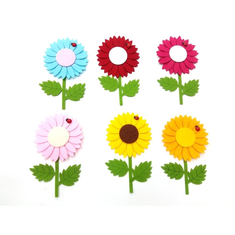 Toptan Keçe Ayçiçeği Magnet Buzdolabı Süsü