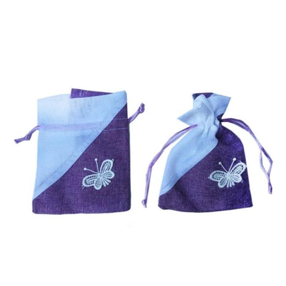 Toptan Kelebek Desenli Fuşya Kırmızı Çuval Kese