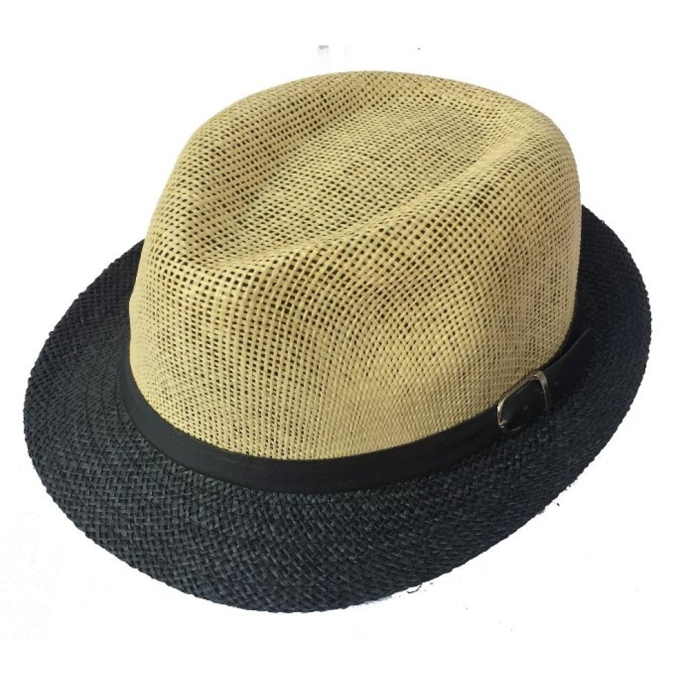 Toptan Kemer Aksesuarlı 2 Renkli Hasır Fötr Şapka