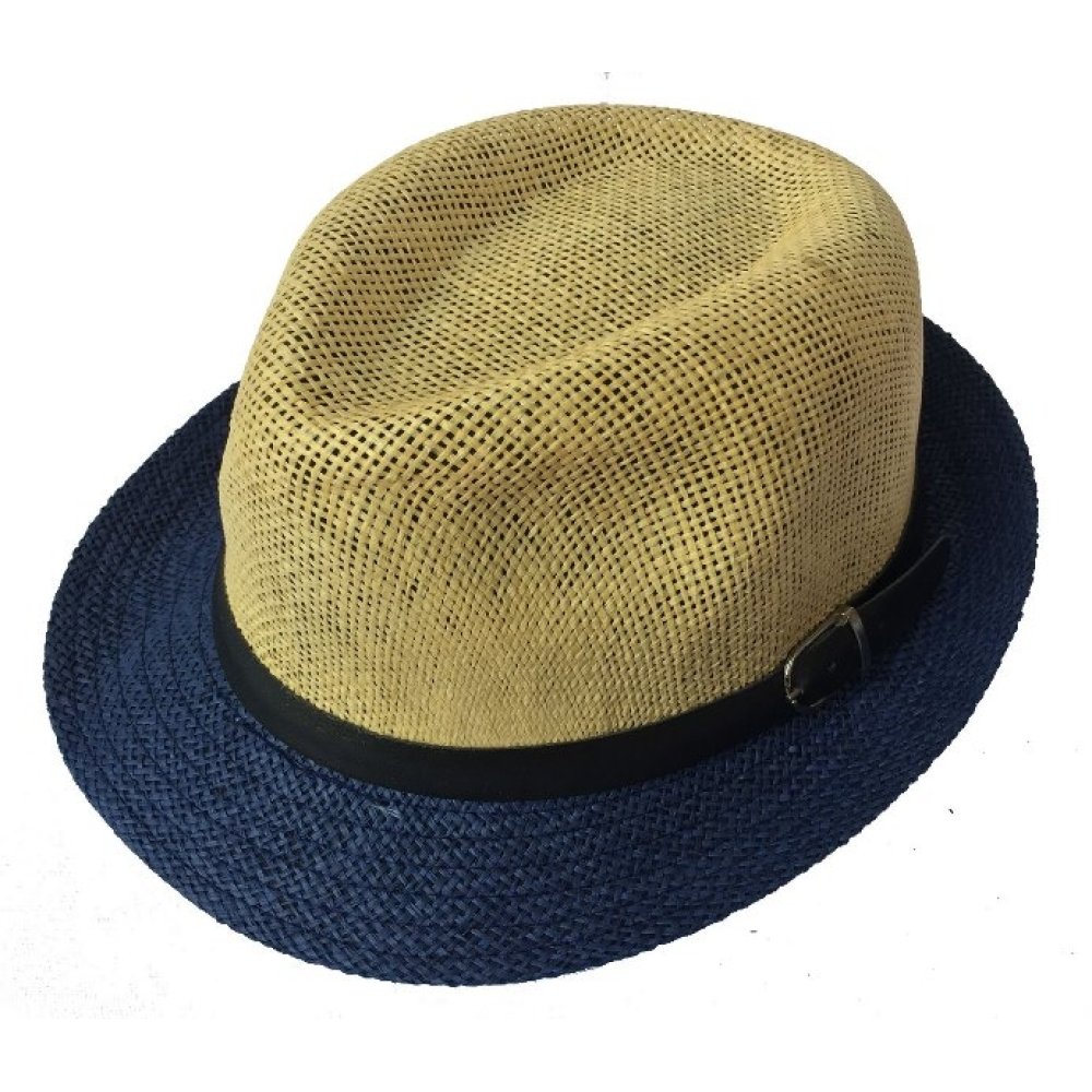 Toptan Kemer Aksesuarlı 2 Renkli Hasır Fötr Şapka