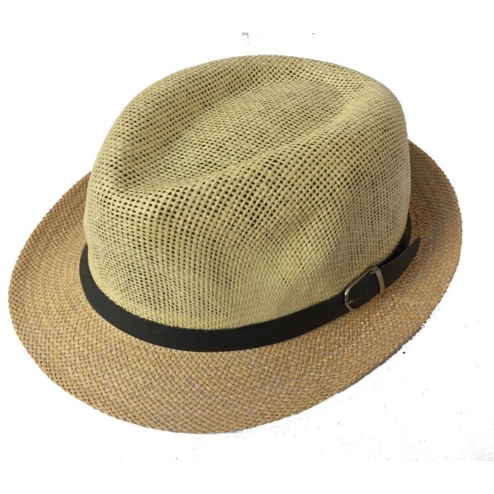 Toptan Kemer Aksesuarlı 2 Renkli Hasır Fötr Şapka