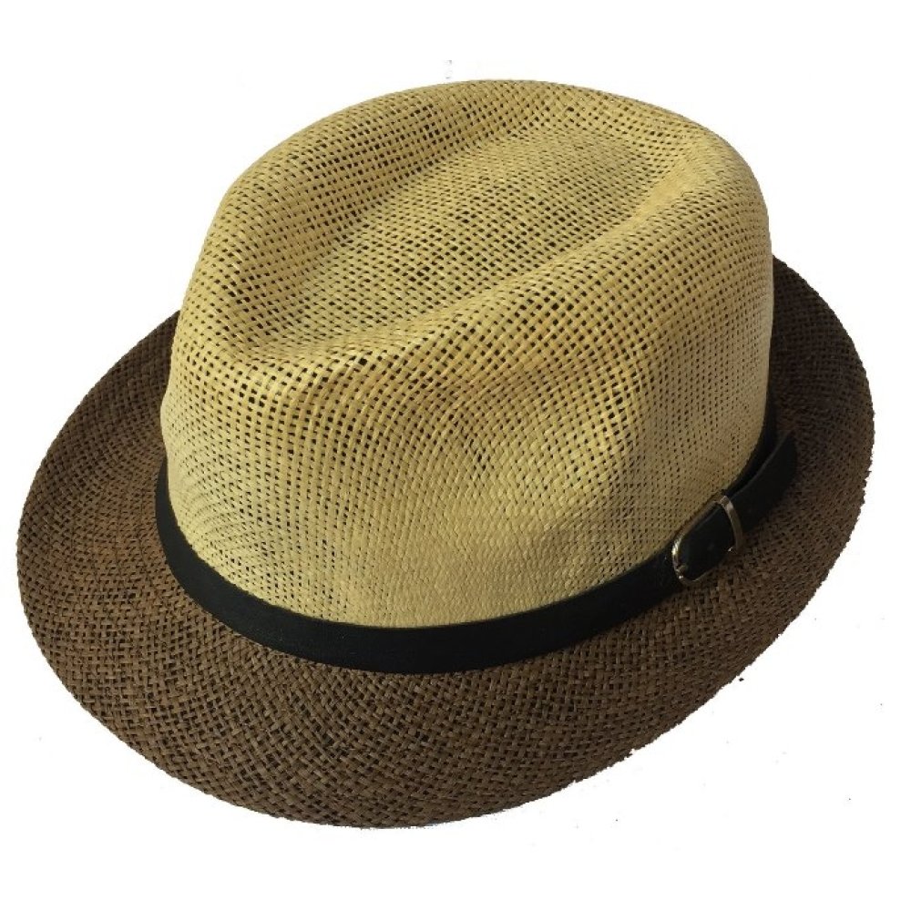 Toptan Kemer Aksesuarlı 2 Renkli Hasır Fötr Şapka