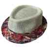 Toptan Kenarları Çiçek Kumaşlı Fötr Hasır Şapka